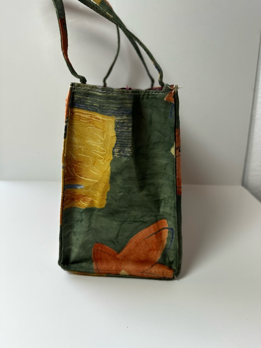 kate spade Green Orange Yellow Floral Watercolor Style Print Tote - Picture 6 of 11